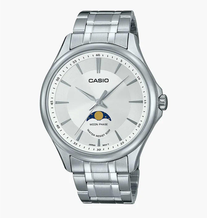 Часы мужские Casio Enticer Moon Phase Quartz MTP-M100D-7A