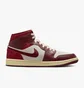Кроссовки женские Air Jordan 1 Mid Se Tiki Leaf Bordo/White DZ2820-601