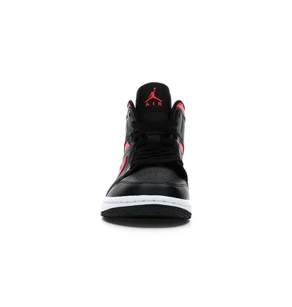 Кросівки жіночі Air Jordan 1 Mid Black Siren Red Black/Pink BQ6472-004