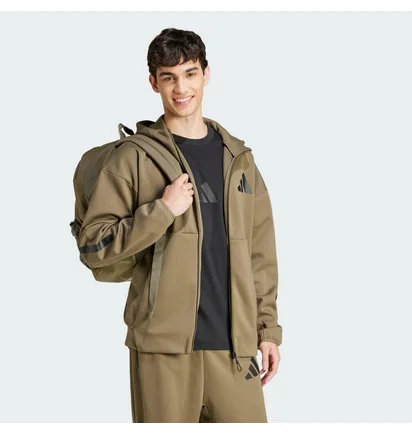 Толстовка чоловіча Adidas Z.N.E. Full-Zip Olive JD2910