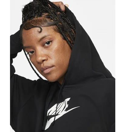 Худи женское Nike Sportswear Club Fleece WomenS Oversized Crop Graphic Hoodie Black DQ5850-010