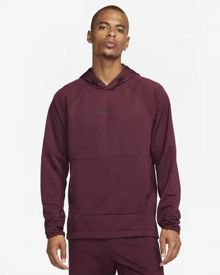 Худи мужское Nike Pro Dri-Fit Fleece Fitness Pullover Bordo DV9821-681