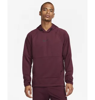 Худі чоловіче Nike Pro Dri-Fit Fleece Fitness Pullover Bordo DV9821-681
