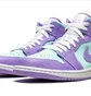 Кроссовки мужские Air Jordan 1 Mid Violet/Turquoise 554724-500