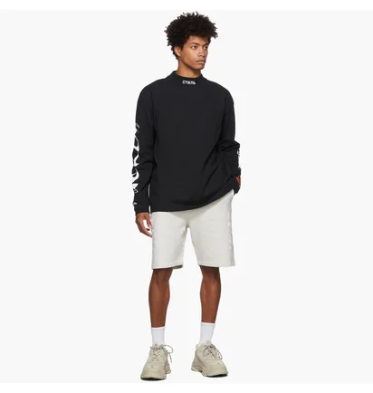 Лонгслів чоловічий Heron Preston Brush Longsleeve Black HMAB017F21JER0011001