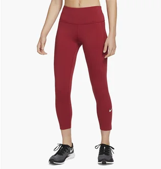 Леггинсы женские Nike Womens Mid-Rise Crop Pocket Running Leggings Red Cn8043-615
