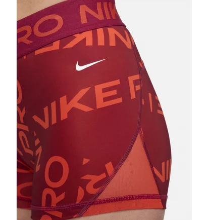 Шорты женские Nike Pro WomenS Mid-Rise 3 Printed Shorts Red FB5457-620