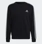 Свитшот мужской Adidas Essentials French Terry 3-Stripes Sweatshirt Black Gk9078