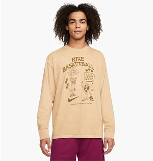 Лонгслів чоловічий Nike Basketball Ls Tee Beige DN3044-101