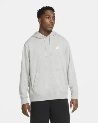 Худи мужское Nike M Nsw Club Hoodie Po Ft Grey Cz7857-063