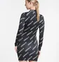 Платье женское Adidas Logomania Long Sleeve Dress Black Hm4892