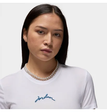 Футболка женская Air Jordan Slim Cropped Graphic T-Shirt White FN5720-100