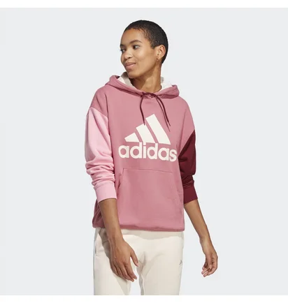 Худи женское Adidas Essentials Big Logo Oversized French Terry Hoodie Pink Ic9869