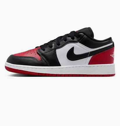 Кроссовки детские Air Jordan 1 Low Older White/Red 553560-161