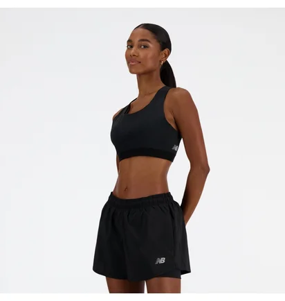 Топ женский New Balance Sleek Medium Support Pocket Sports Bra Black WB41046BK