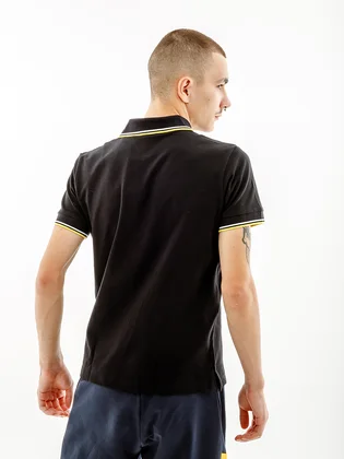 Поло мужское AUSTRALIAN 2-Stripe Pique Polo S-Fit Black LSUPO0004-003A