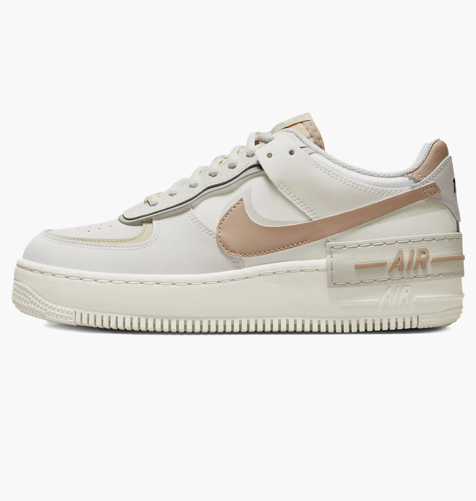 WMNS NIKE AIR FORCE 1 シャドー ベージュ 22センチ ᐉ Кросівки жіночі Nike Air Force 1 Shadow Sail Fossil Light Bone