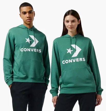Худи унисекс Converse Logo Star Chev Hoodie Ft Admiral Elm Green 10026897-304