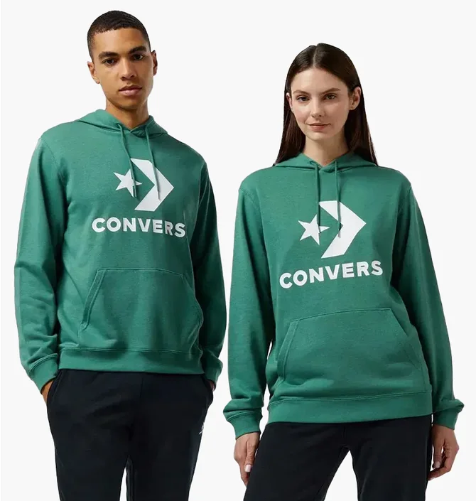 Худи унисекс Converse Logo Star Chev Hoodie Ft Admiral Elm Green 10026897-304