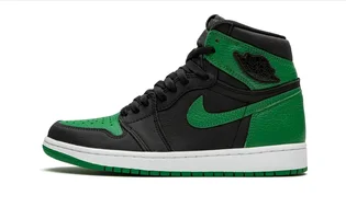 Кроссовки мужские Air Jordan 1 Retro High Black/Green 555088-030