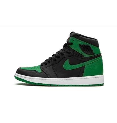 Кроссовки мужские Air Jordan 1 Retro High Black/Green 555088-030