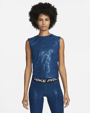 Майка женская Nike Pro Dri-Fit Blue DQ6174-460