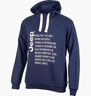 Худи мужское Jeep Hooded Sweatshirt Since 1941 Blue O102569-K876