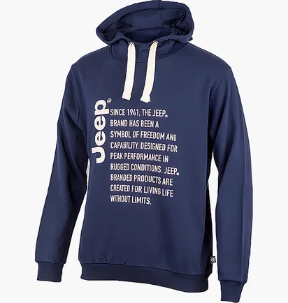 Худи мужское Jeep Hooded Sweatshirt Since 1941 Blue O102569-K876