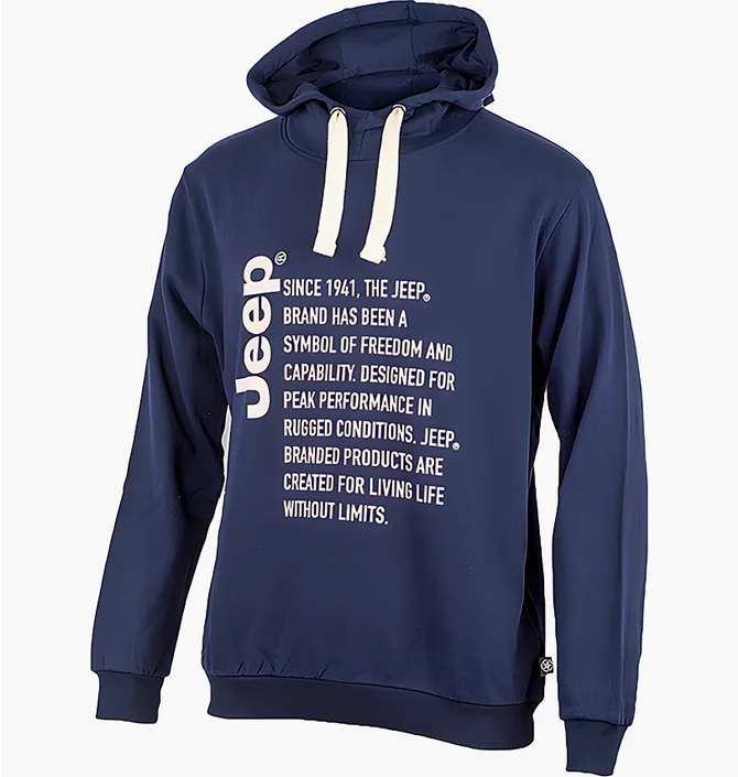 Худи мужское Jeep Hooded Sweatshirt Since 1941 Blue O102569-K876