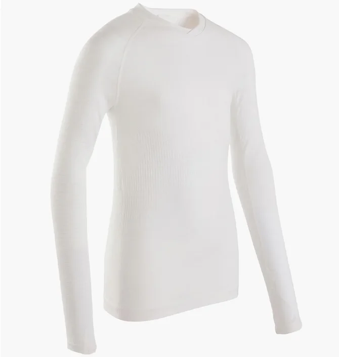 Лонгслів дитячий Kipsta Keepdry White 8641693