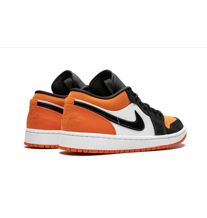 Кроссовки мужские Air Jordan 1 Low Black/Orange 553558-128
