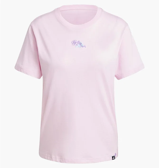 Футболка женская Adidas WomenS Lounge Mini Graphic Pink JN8262