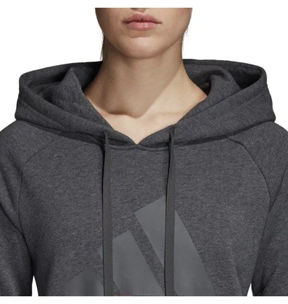 Худи женское Adidas Essentials Linear Over Head Hoodie Grey CF8805
