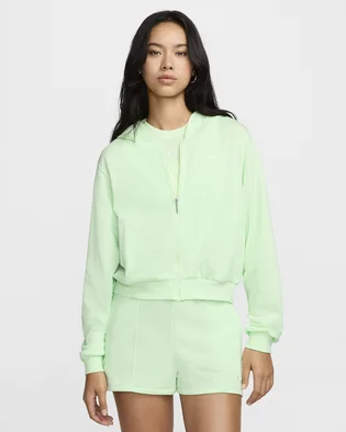 Толстовка жіноча Nike Sportswear Chill Terry Loose Full-Zip French Terry Hoodie Green FN2415-376