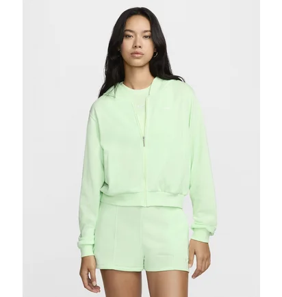 Толстовка жіноча Nike Sportswear Chill Terry Loose Full-Zip French Terry Hoodie Green FN2415-376