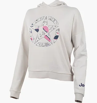 Худі чоловіче Jeep Hooded Cropped Sweatshirt Star Botanical Print Beige O102607-J863