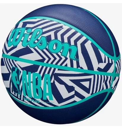 Баскетбольний м'яч Wilson Nba Drv Plus Dazzle Camo Bskt Indigo Blue/Turquoise WZ3016102XB6