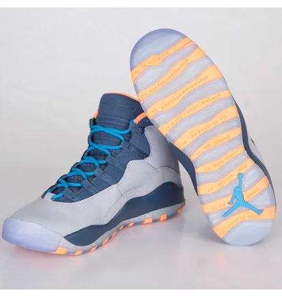 Кросівки дитячі Air Jordan 10 Retro Gs White/Blue 310806-026