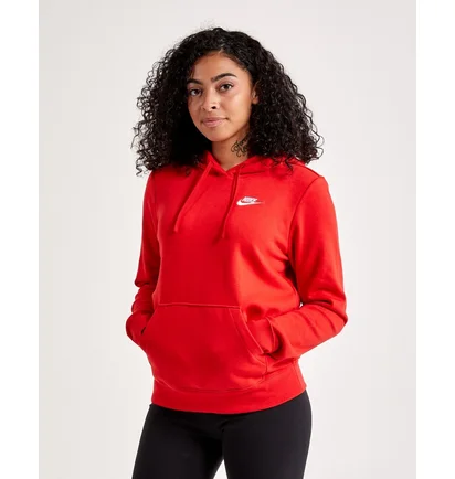 Худі жіноче Nike Club Fleece Pullover Hoodie Red DQ5793-657