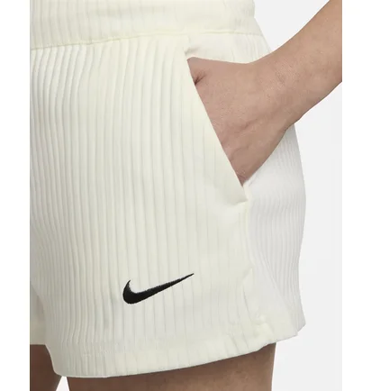 Шорты женские Nike Sportswear WomenS High-Waisted Ribbed Jersey Shorts White DV7862-133