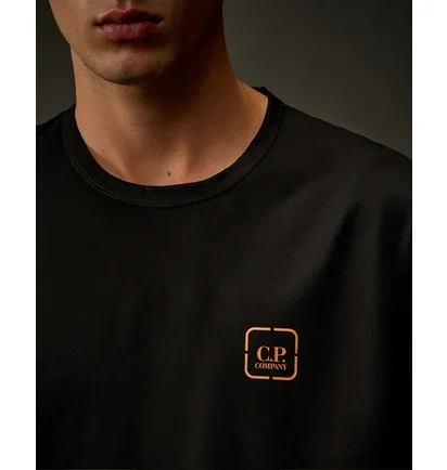 Футболка мужская C.P. Company Metropolis Series Printed Logo Black 19CLTS054A-006370W-999