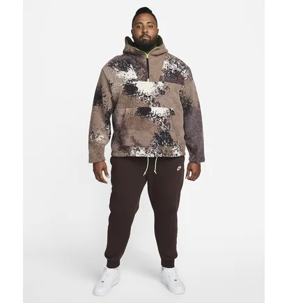 Худи мужское Nike Mens 1/2-Zip Hoodie Brown DD5009-004
