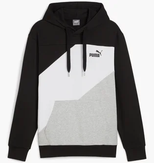 Худи мужское Puma Power Colorblock Hoodie Black/Grey 678931-01