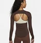 Лонгслів жіночий Nike Yoga Dri-Fit Adv Brown DQ5603-010