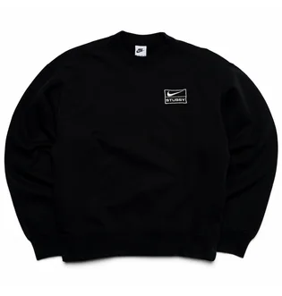 Свитшот унисекс Nike X Stussy Washed Fleece Crewneck Black Do5310-010