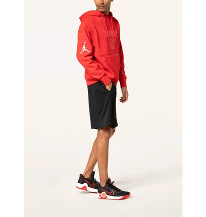 Худи мужское Nike Nba Chicago Bulls Hoodie Courtside Fleece Red DB1520-657