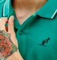 Поло мужское AUSTRALIAN 2-Stripe Pique Polo Turquoise LSUPO0005-913