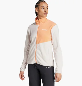 Куртка жіноча Adidas Terrex Multi Full-Zip Fleece Jacket Beige/Orange IZ3299