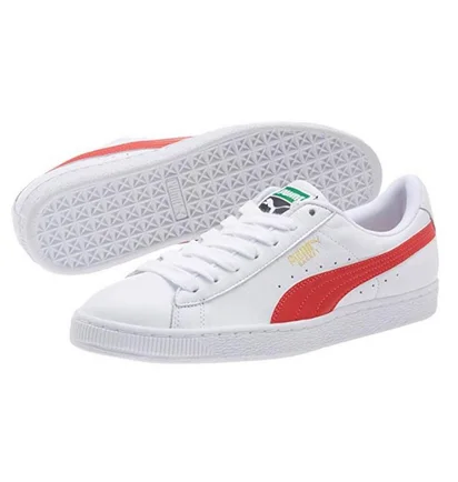 Кроссовки мужские Puma Basket White/Red White 354367-24