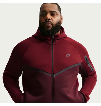 Толстовка чоловіча Nike Tech Fleece Bordo HV0949-619